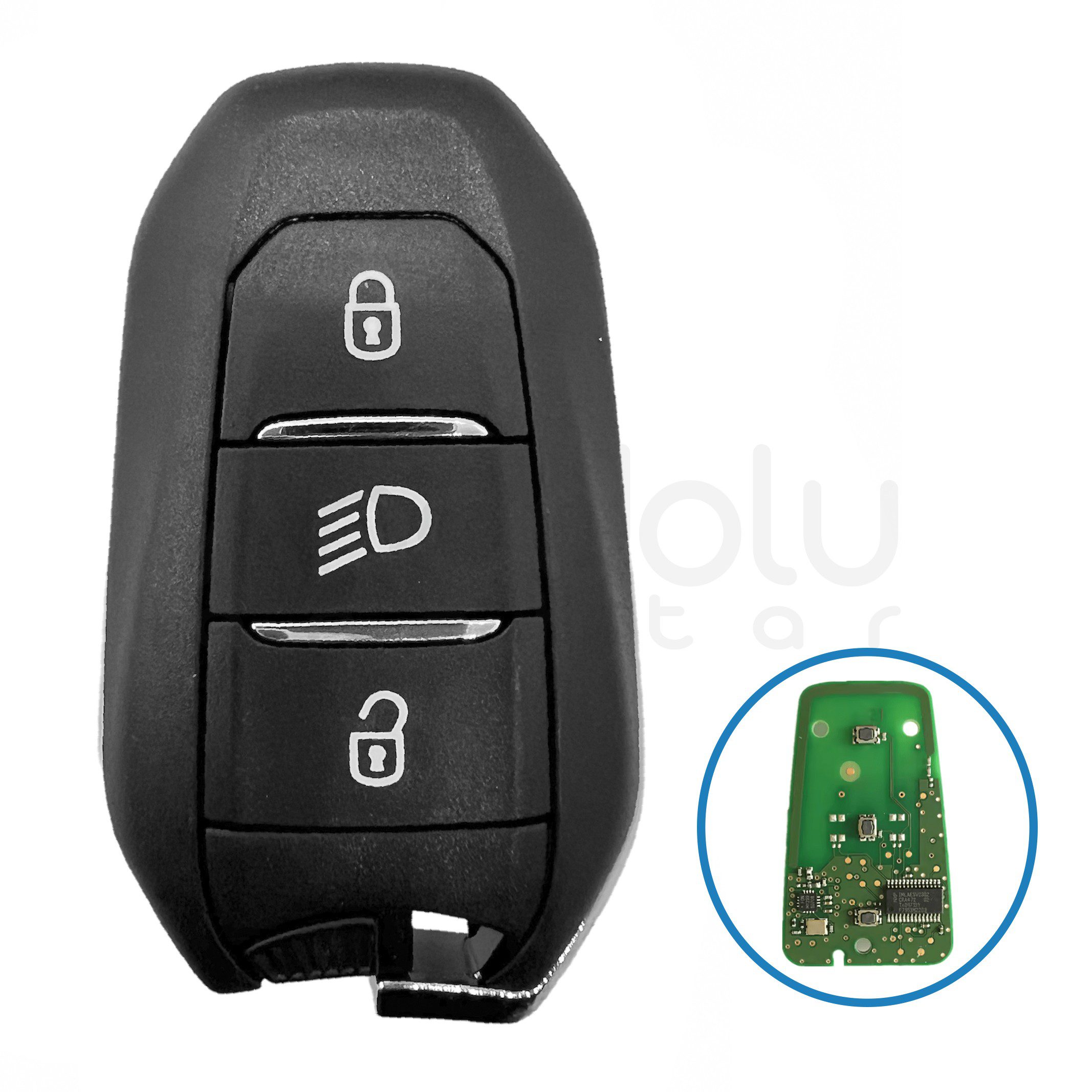 4787 | Citroen Farlı Smart Kumanda Kabı 3 Buton ( Eski Kasa )
