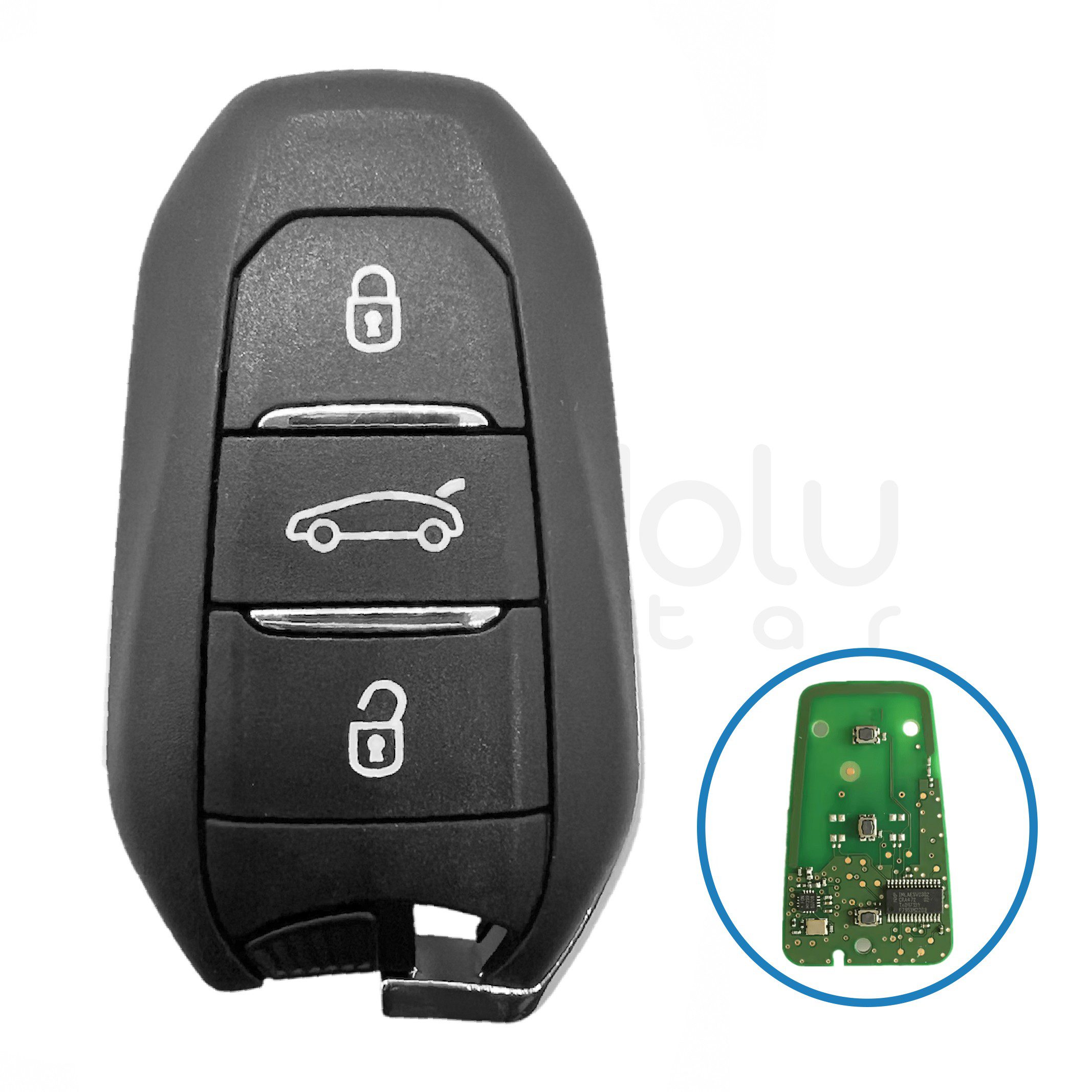 4788 | Citroen Bagaj Smart Kumanda Kabı 3 Buton ( Eski Kasa )