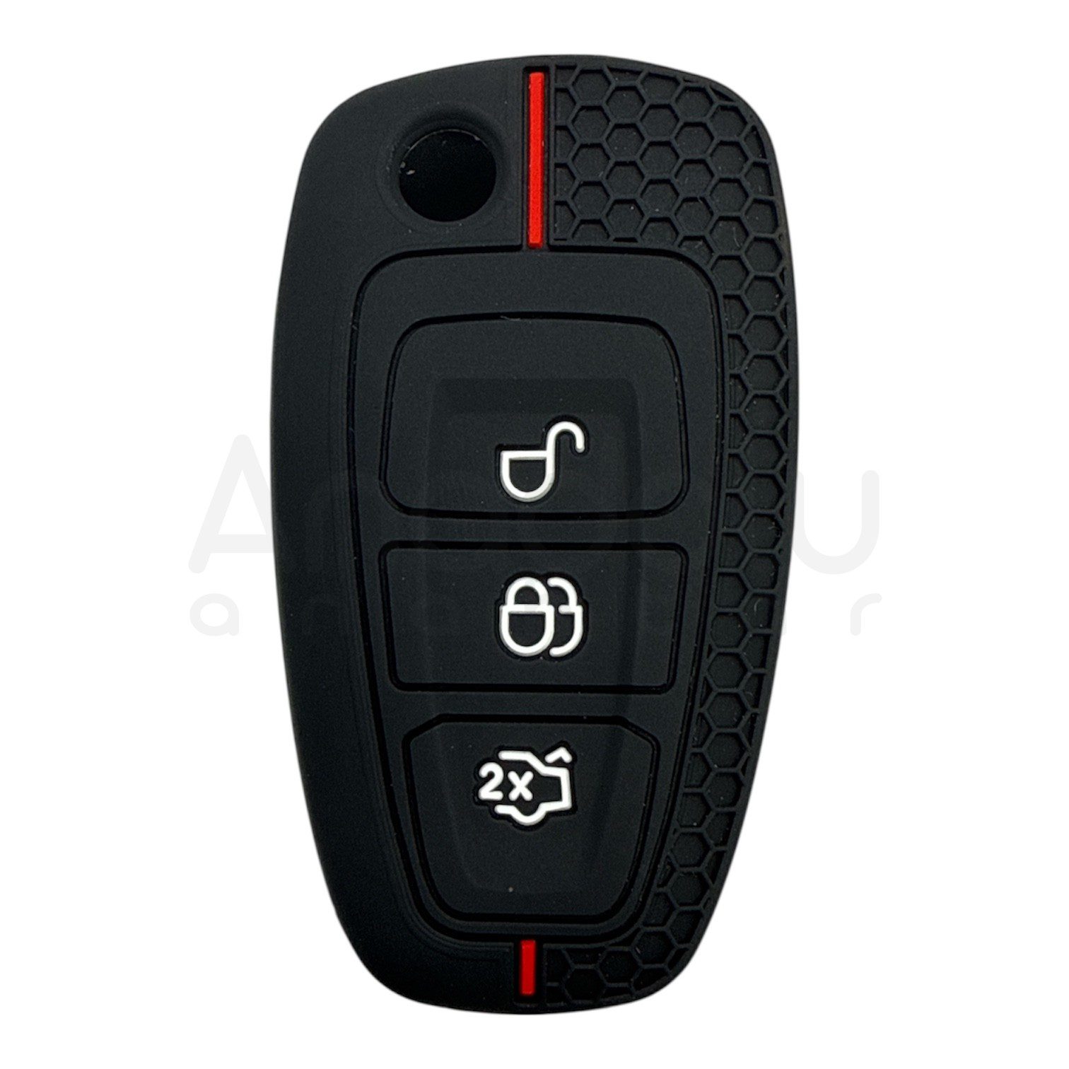 4111-PK | Ford Sustalı Petek Desenli Kılıf 3 Buton Kırmızı