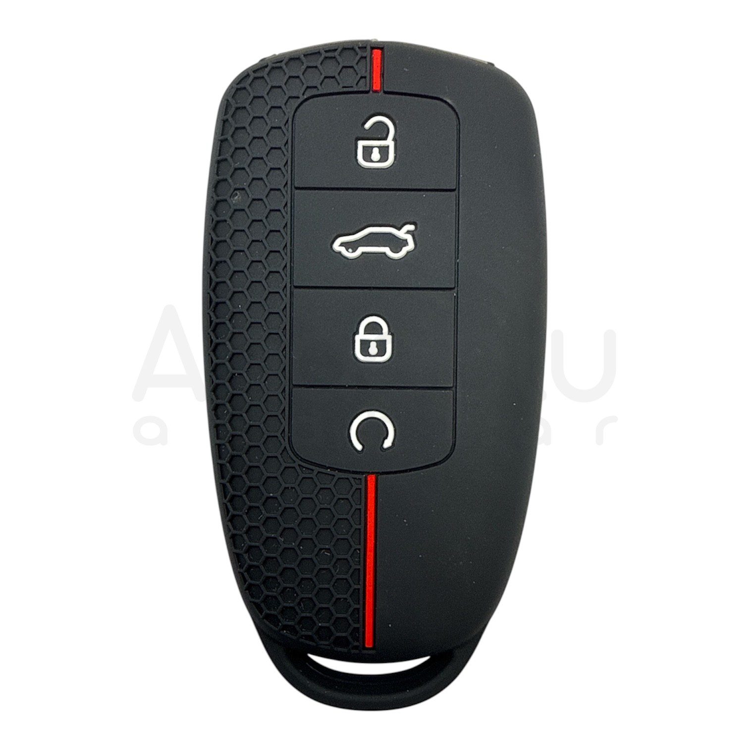 4512-PK | Chery Tiggo 8 Plus Petek Desenli Kılıf 4 Buton Kırmızı