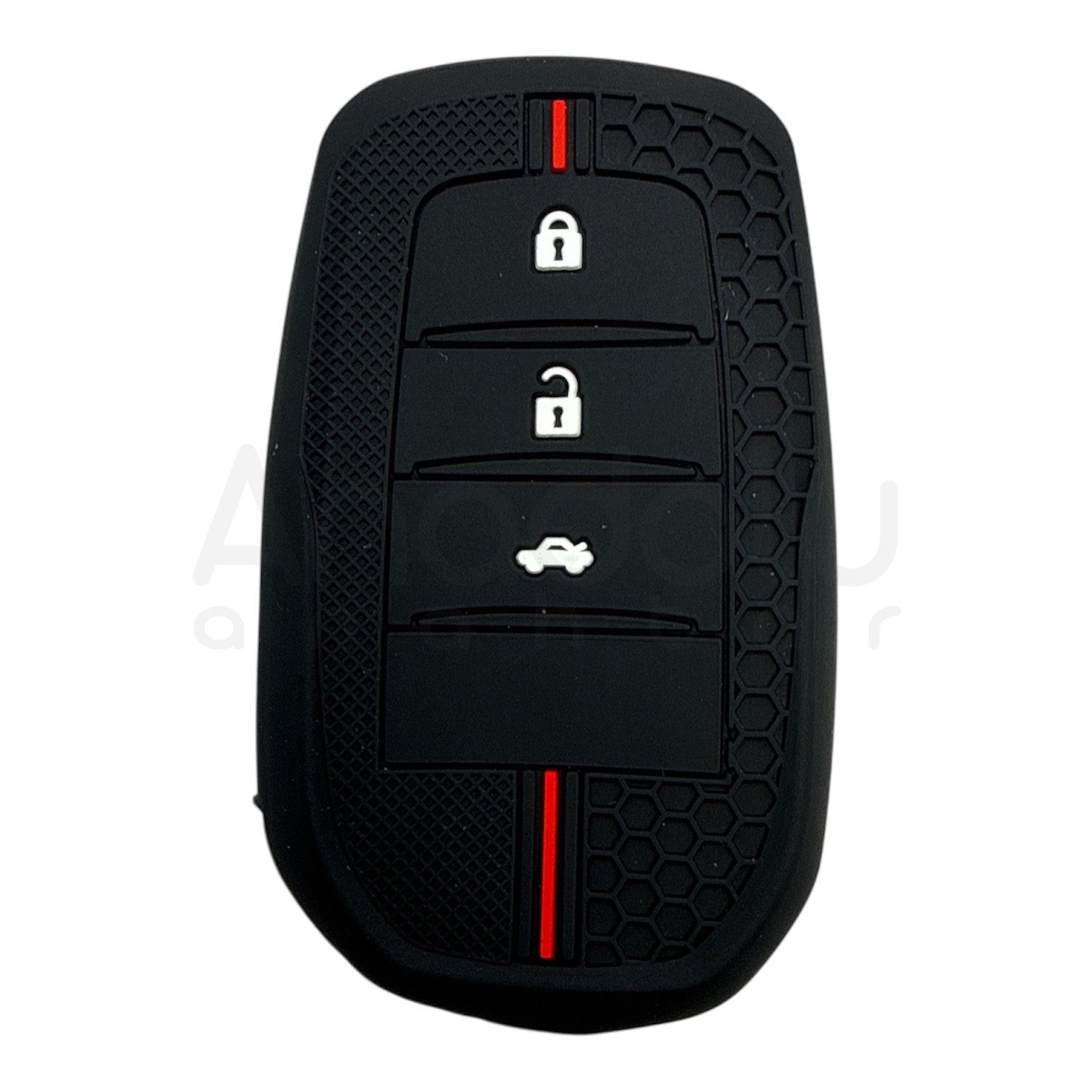 1013-PK | Toyota Smart Petek Desenli Kılıf 3 Buton Kırmızı