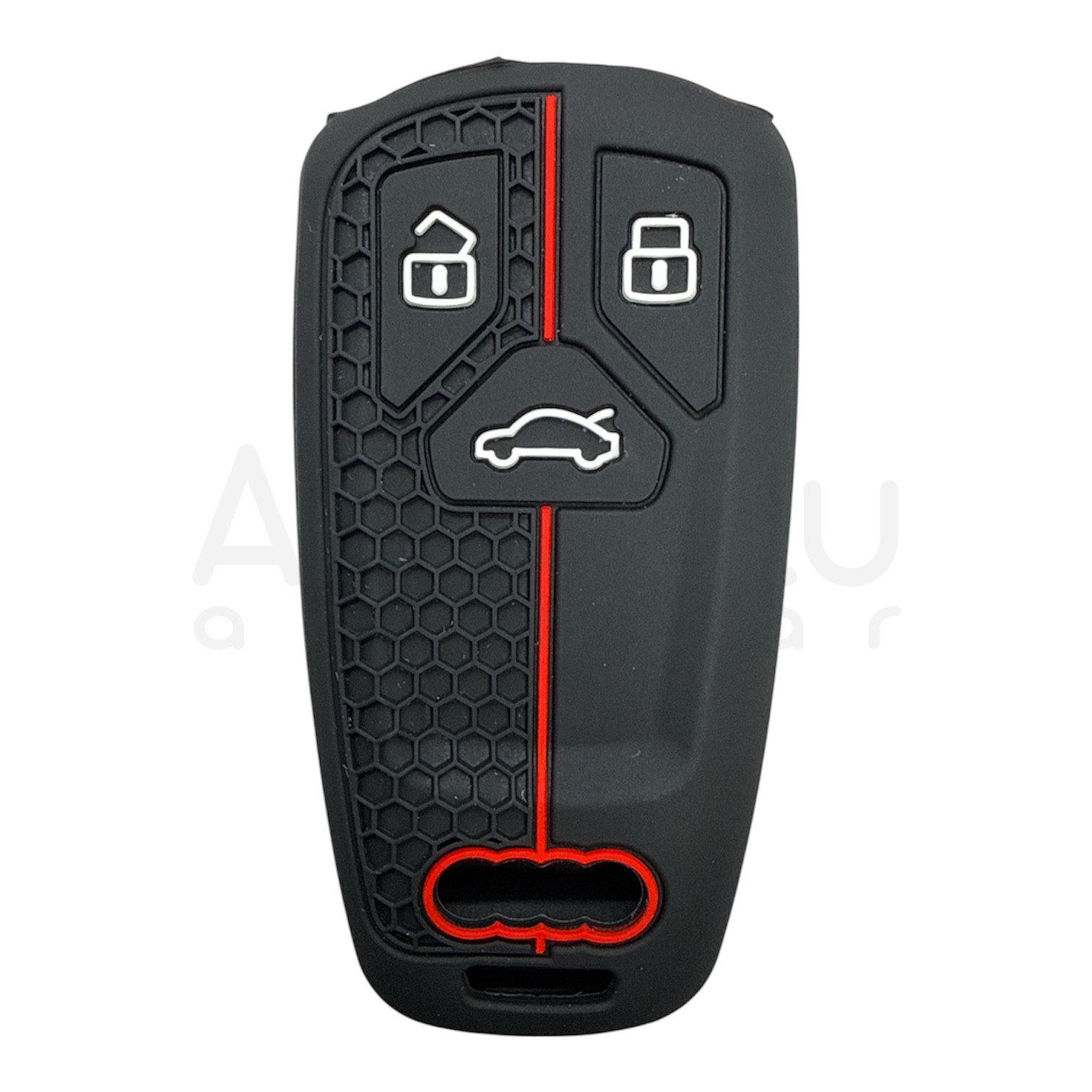 2931-PK | Audi Smart Petek Desenli Kılıf 3 Buton Kırmızı