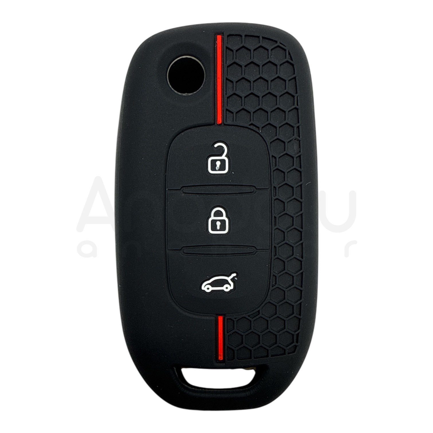 3523-PK | Renault Sustalı Petek Desenli Kılıf 3 Buton Kırmızı