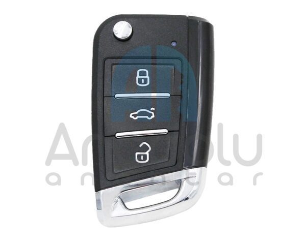 6322 | Keydiy KD Eller Serbest Sustalı Kumanda 3 Buton VW MQB Tipi ZB15