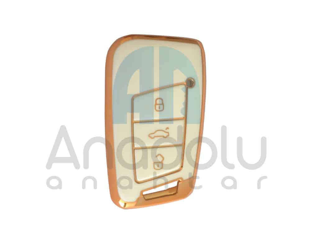 2812-W |  Volkswagen Smart Silikon Kılıf 3 Buton
