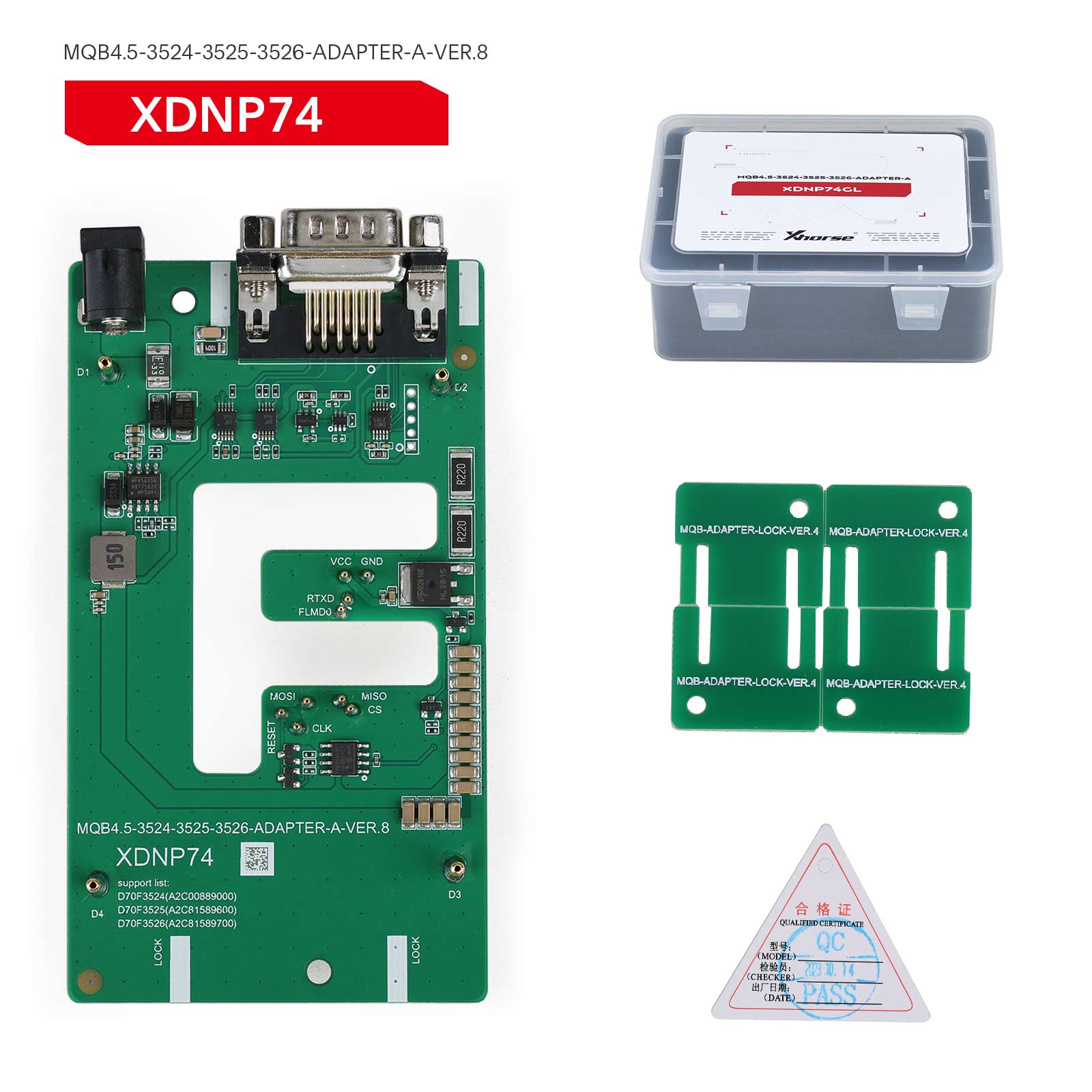 5830 | Xhorse XDNPM3GL MQB48 Solder Free Adapters Full Package 13 Pieces for VVDI Prog, Multi Prog and VVDI Key Tool Plus