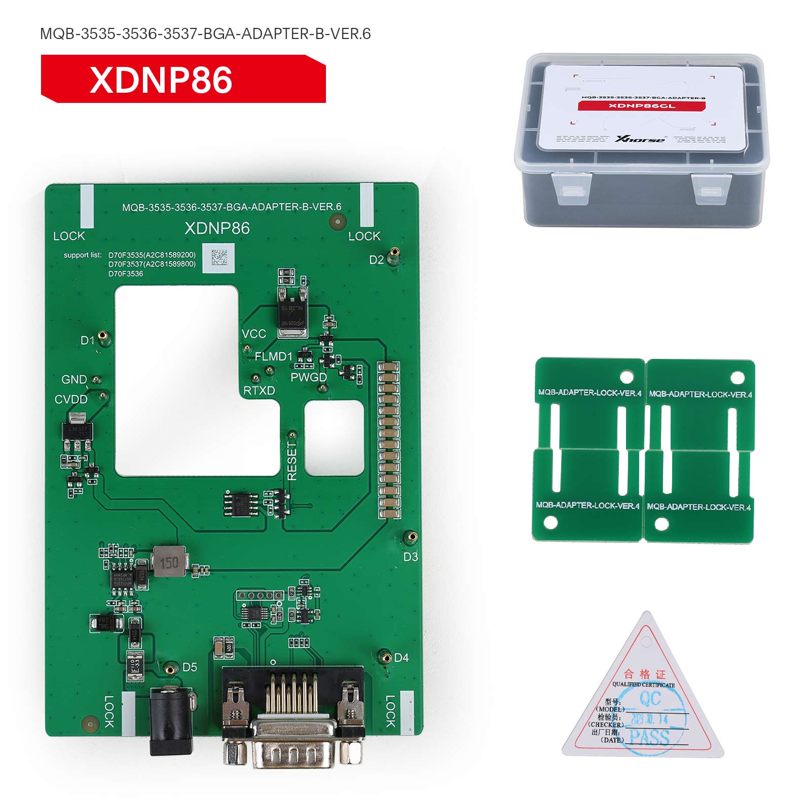 5830 | Xhorse XDNPM3GL MQB48 Solder Free Adapters Full Package 13 Pieces for VVDI Prog, Multi Prog and VVDI Key Tool Plus