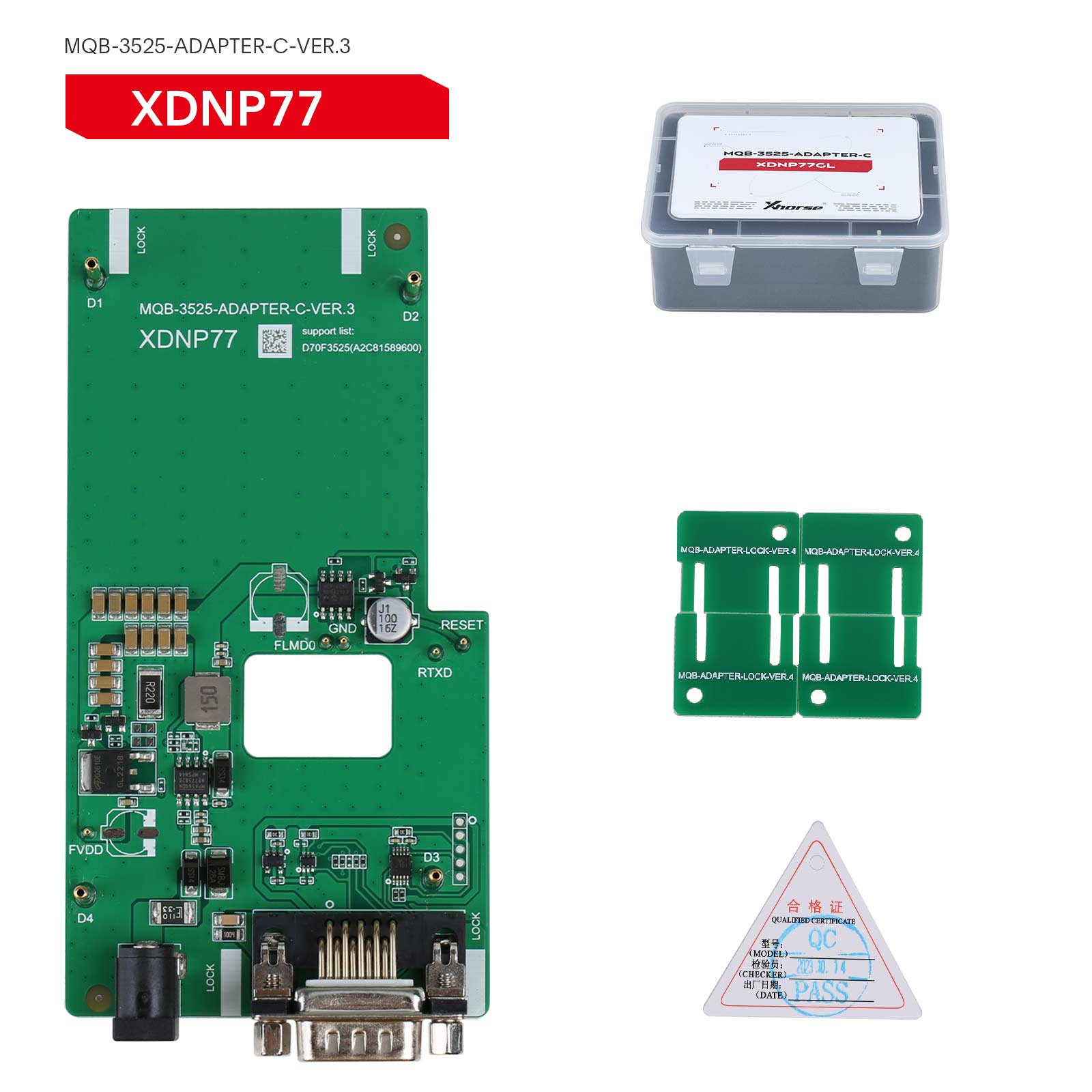 5830 | Xhorse XDNPM3GL MQB48 Solder Free Adapters Full Package 13 Pieces for VVDI Prog, Multi Prog and VVDI Key Tool Plus