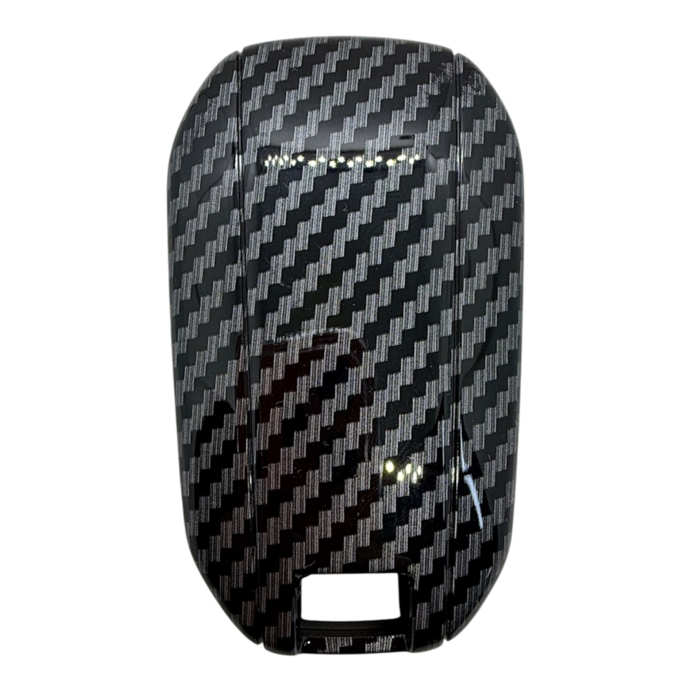 3410KARBON KIRMIZI | Peugeot - Citroen Sustalı 3 Buton Karbon Fiber Kılıfı Kırmızı