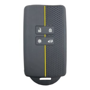 3510-PS | Renault Kart Petek Desenli Kılıf 4 Buton Sarı