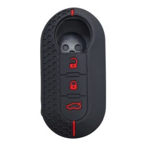 3810-PK-1 | Fiat Sustalı Petek Desenli Kılıf 3 Buton Kırmızı