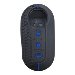 3810-PM-1 | Fiat Sustalı Petek Desenli Kılıf 3 Buton Mavi