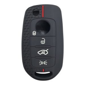 3811-PK | Fiat Egea Petek Desenli Kılıf 4 Buton Kırmızı