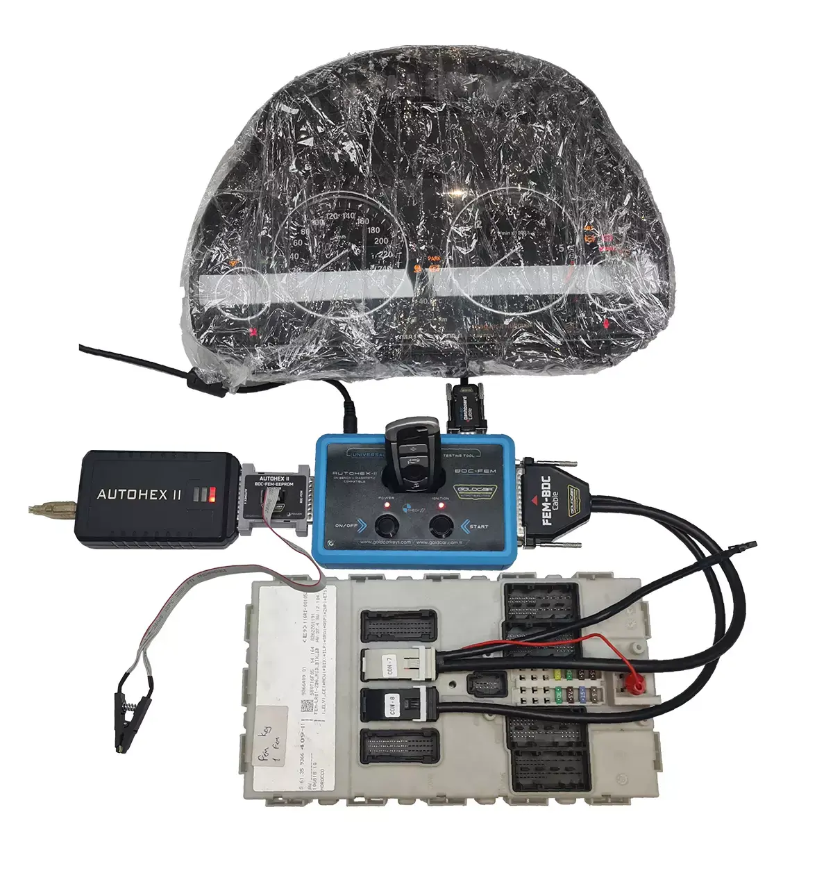 9444 | Profesyonel Üniversal + Autohex II BMW BDC-FEM Masa Üstü Test Cihazı 6 Universal BDC-FEM Testing Tool Compatible Autohex II – VVDI 2 – AVDI etc.