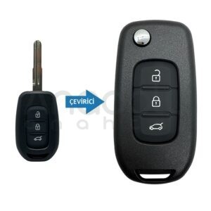 Dacia Çevirici Kumanda Kabı 3 Buton Renault Çevirici Kumanda Kabı 3 Buton