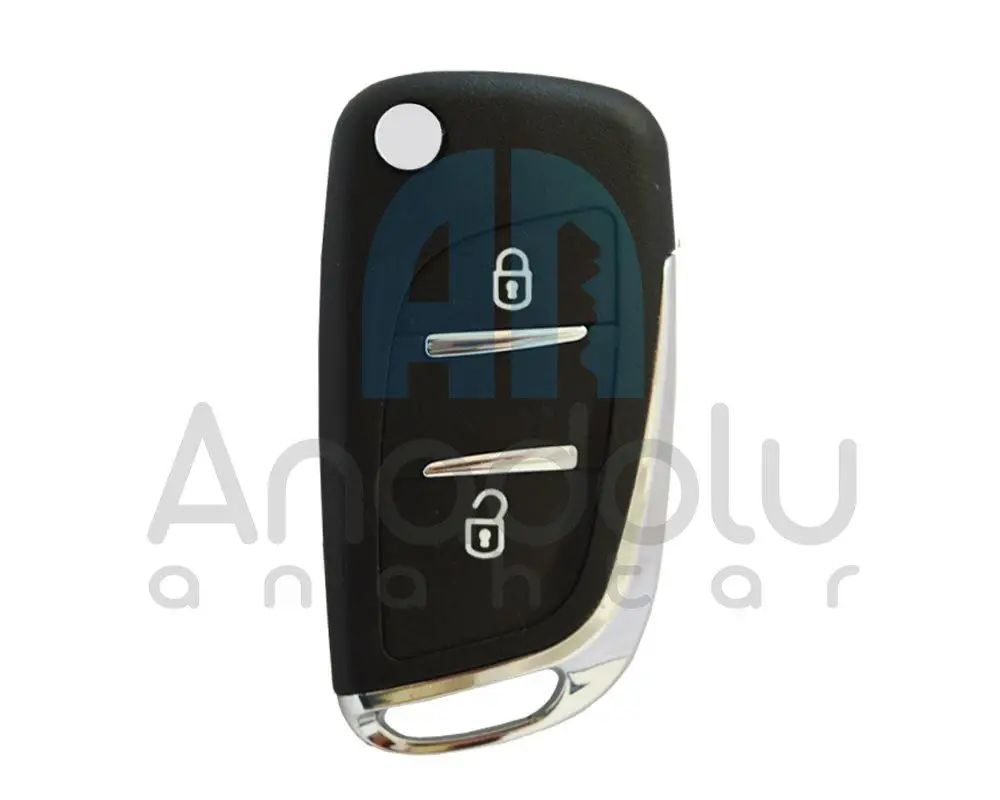 3454 | Peugeot Sustalı Çevirici Kumanda Kabı 2 Buton Pil Yataksız