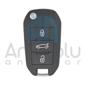 Peugeot citroen Orjinal Peugeot HITAG AES 3 Button 433MHZ NCF296XMT Peugeot Orijinal Sustalı Kumanda