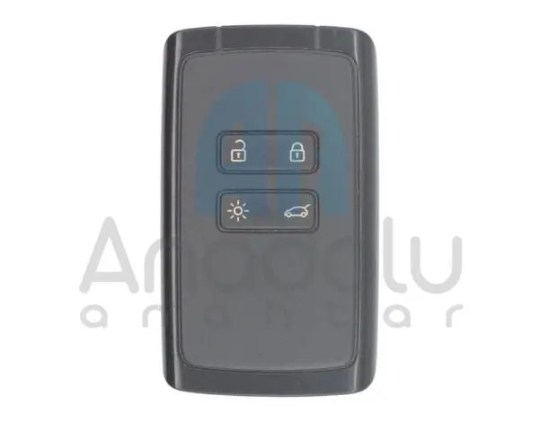 3516 | Renault Megane4 Talisman Espace5 Smart Kumanda 4 Buton 433MHz PCF7953M HITAG AES 4A Transponder Siyah Rengi