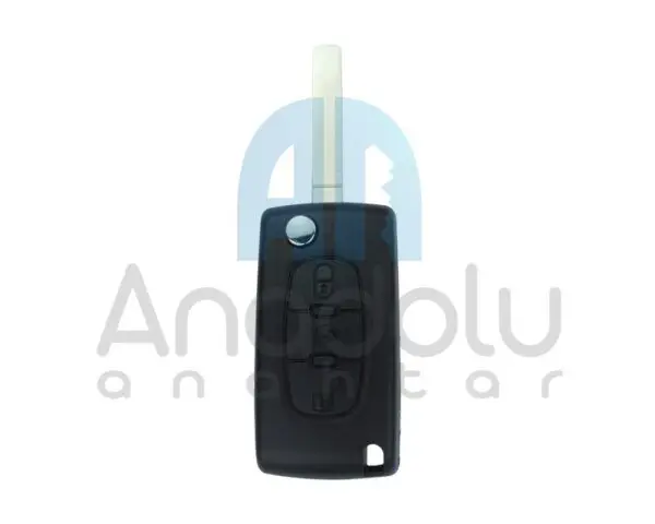 4746 | Citroen Sustalı Kumanda Kabı 3 Buton Farlı Pil Yataklı - Görsel 3