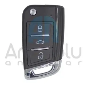 Kafa kafaya kodlanabilir akıllı VW kumanda 315MHz, aracınızla mükemmel uyum sağlayacak şekilde tasarlanmıştır. Güvenlik ve kullanım kolaylığını ön planda tutarak üretilen bu kumanda, yalnızca aracınızla çalışacak şekilde kafa kafaya kodlanabilir. Bu özellik, başkalarının aracınıza erişmesini engelleyerek güvenliğinizi artırır. Yüksek Kaliteli Malzemeler ve Dayanıklılık Bu akıllı kumanda, yüksek kaliteli malzemelerden üretilmiştir, böylece uzun ömürlü ve dayanıklıdır. Zorlu koşullara karşı dirençli olan kumanda, hem iç hem de dış mekanlarda güvenli bir şekilde kullanılabilir. Üstün dayanıklılığı sayesinde, kumandanızın performansı her zaman sabit kalır. 315MHz Frekans ve Güçlü Sinyal Kumanda, 315MHz frekans ile güçlü ve stabil bir sinyal sağlar. Bu sayede aracınızla sorunsuz bir şekilde iletişim kurar ve hızlı tepki verir. Kumandanın güçlü sinyali, uzak mesafelerden bile rahatça kullanılmasını mümkün kılar. Kullanım Kolaylığı ve Kompakt Tasarım Kompakt ve şık tasarımı sayesinde, bu akıllı kumanda cebinizde veya çantanızda kolayca taşıyabilirsiniz. 3 butonlu yapısı, aracınızın kapılarını açma, kapama ve alarm kontrolünü basit ve hızlı bir şekilde gerçekleştirmenize olanak tanır. Sonuç olarak, kafa kafaya kodlanabilir akıllı VW kumanda 315MHz, yüksek kalite malzemeler ve güvenli kodlama teknolojisiyle donatılmıştır. Aracınız için uzun ömürlü ve güvenli bir kumanda arıyorsanız, bu model tam size göre!