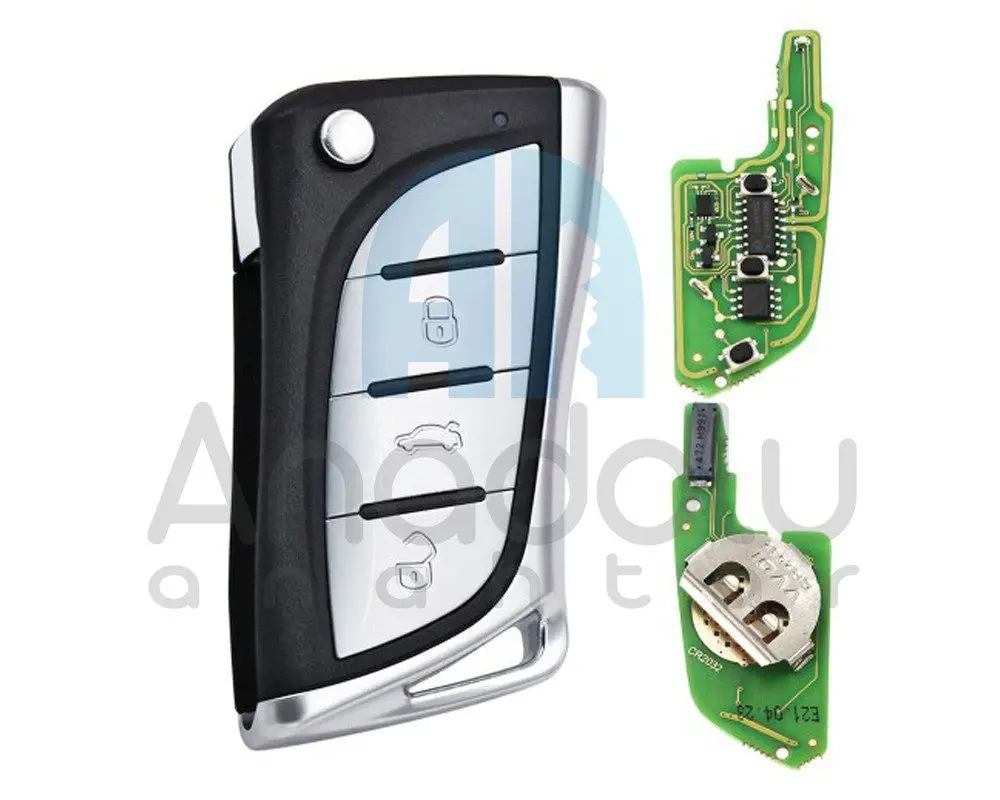 8524 | Xhorse VVDI XKLEX0EN Kumanda 3 Buton Bıçak model Kablolu 3 8524 | Xhorse VVDI XKLEX0EN Kumanda 3 Buton Bıçak model Kablolu - Görsel 3