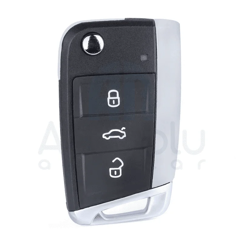 2817 | VW Golf Sustalı Kumanda Kabı 3 Buton HU66 Uç