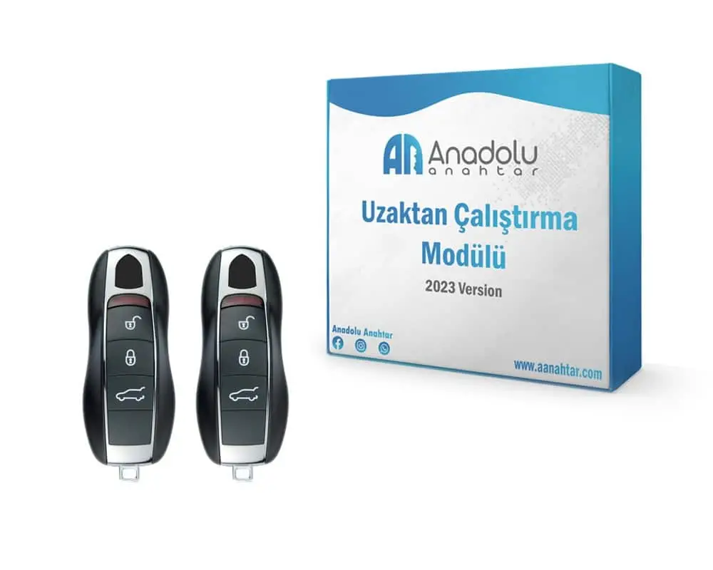 29104 | Porsche Uzaktan Çalıştırma Sistemi 2012+ dummy key 1 Porsche Uzaktan Çalıştırma Sistemi: 2012+ Cayenne ve Panamera Porsche Cayenne ve Panamera modellerinizin konforunu ve kullanım kolaylığını artırmak mı istiyorsunuz? 2012 ve sonrası Porsche Cayenne ve Panamera modellerine özel uzaktan çalıştırma sistemi, aradığınız mükemmel çözüm! Porsche Uzaktan Çalıştırma Sistemi Nedir? Porsche uzaktan çalıştırma sistemi, aracınızı uzaktan çalıştırmanızı sağlayan bir teknolojidir. Bu sistem, soğuk kış sabahlarında aracınızı ısıtmak veya sıcak yaz günlerinde serinletmek için mükemmeldir. Güvenli ve kullanımı kolay olan bu sistem, araç konforunuzu bir üst seviyeye taşır. 2012 ve Sonrası Cayenne ve Panamera İçin Neden Uzaktan Çalıştırma Sistemi? Kolay Kurulum: Tak ve çalıştır özelliği sayesinde, Porsche uzaktan çalıştırma sistemi hızlı ve kolay bir şekilde kurulabilir. Karmaşık kablolama işlemlerine gerek kalmaz. Güvenlik: Porsche'nin gelişmiş güvenlik sistemleriyle uyumlu çalışır, bu nedenle aracınızın güvenliğinden ödün vermezsiniz. Konfor: Aracınızı uzaktan çalıştırarak, istediğiniz sıcaklıkta hazır olmasını sağlayabilirsiniz. Bu, sürüş konforunuzu ve deneyiminizi artırır. Sahte Anahtar Modülü Nasıl Çalışır? Sahte anahtar modülü, aracınızın mevcut elektronik sistemleriyle entegre edilerek uzaktan çalıştırma işlevini sağlar. Aracınızın anahtarını kullanarak uzaktan çalıştırma komutları gönderebilir ve aracınızı istediğiniz gibi kontrol edebilirsiniz. Porsche Uzaktan Çalıştırma Sistemi İçin Öneriler Uyumluluk: 2012 ve sonrası Porsche Cayenne ve Panamera modelleri için tasarlanmış olan bu modülün, aracınızla uyumlu olduğundan emin olun. Profesyonel Kurulum: Elektronik sistemler konusunda deneyiminiz yoksa, modülün kurulumunu profesyonel bir servise yaptırmanız önerilir. Garanti ve Destek: Modülü güvenilir bir satıcıdan alarak garanti ve teknik destek hizmetlerinden faydalanabilirsiniz. Porsche Cayenne ve Panamera'nızı Daha Konforlu Hale Getirin! Porsche uzaktan çalıştırma sistemi ile aracınızı her zaman istediğiniz sıcaklıkta hazır tutun. Konforunuzu artırın ve aracınızın kullanımını kolaylaştırın. 2012 ve sonrası Porsche Cayenne ve Panamera modelleri için özel olarak tasarlanmış uzaktan çalıştırma sistemi ile bu teknolojiye hemen sahip olabilirsiniz.