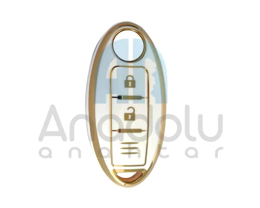 1210-W | Nissan Smart Silikon Kılıf 3 Buton