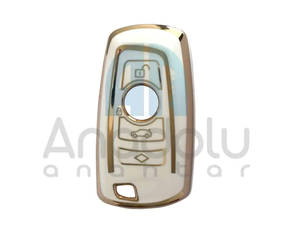 2709-W | BMW Smart Nano Silikon Kılıfı 4 Buton Beyaz