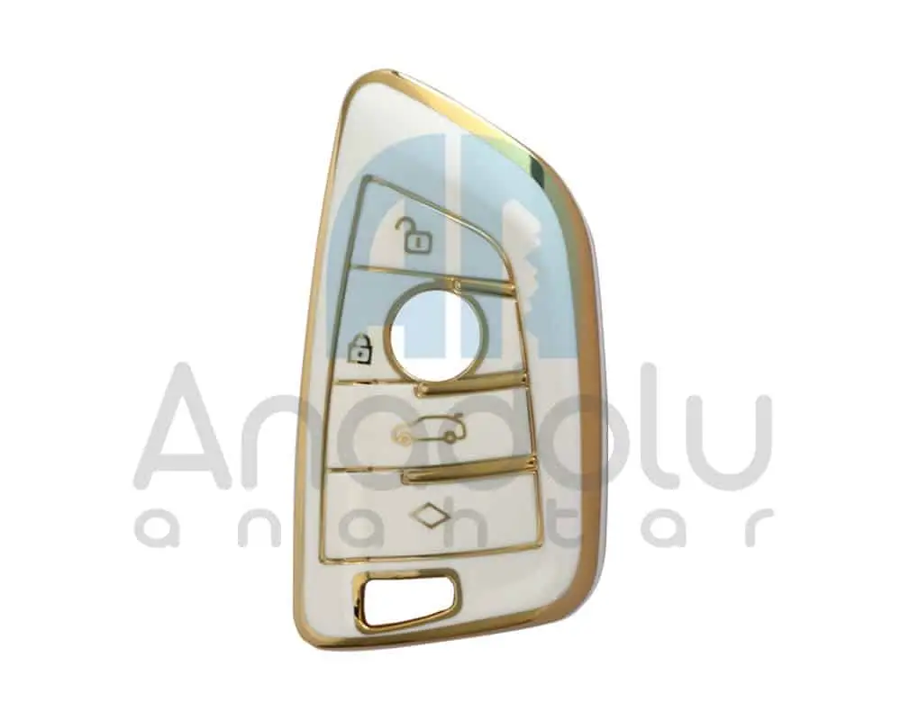2710-W | BMW FEM Smart Silikon Kılıfı 4 Buton