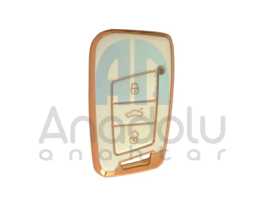 2812-W |  Volkswagen Smart Silikon Kılıf 3 Buton