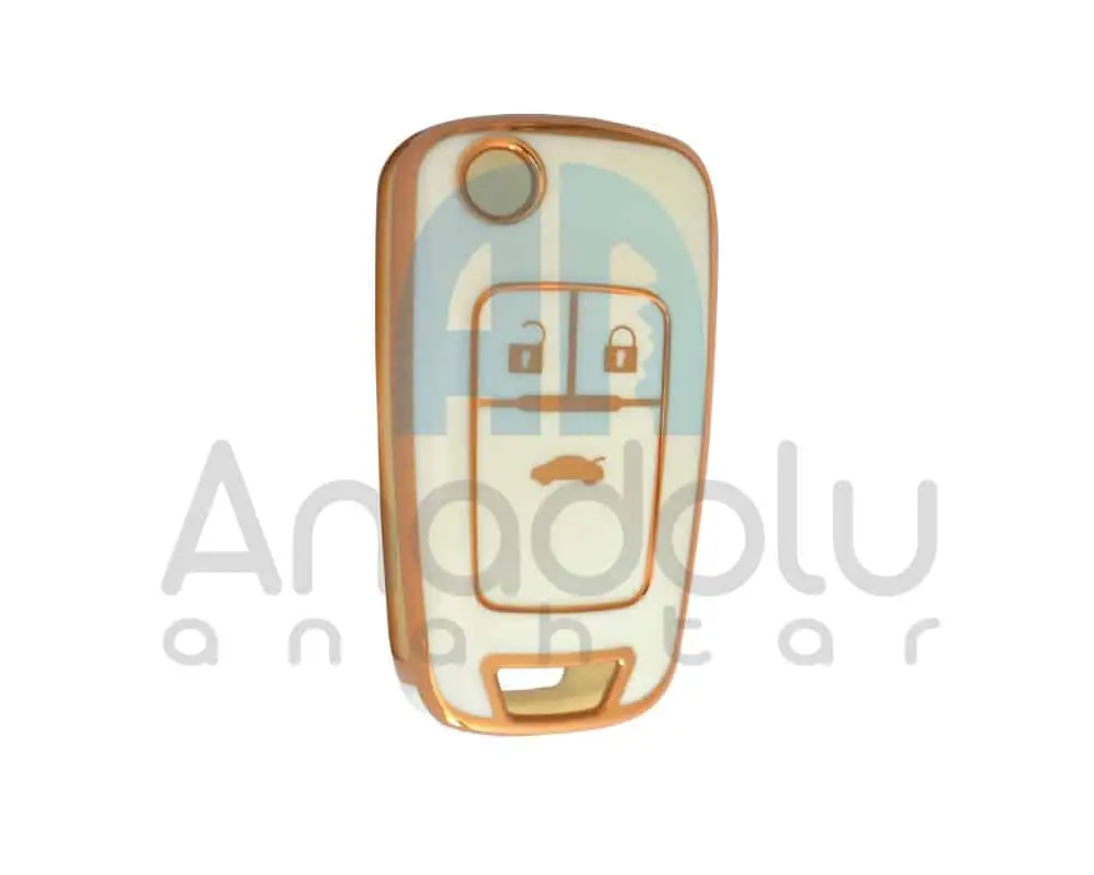 3211-W | Opel Sustalı Silikon Kılıfı 3 Buton