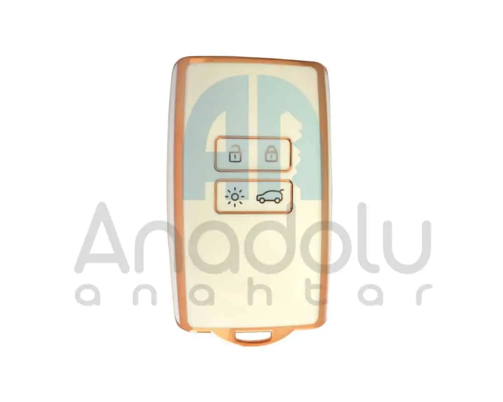 3510-W | Renault Kart Kumanda Nano Silikon Kılıfı 4 Buton