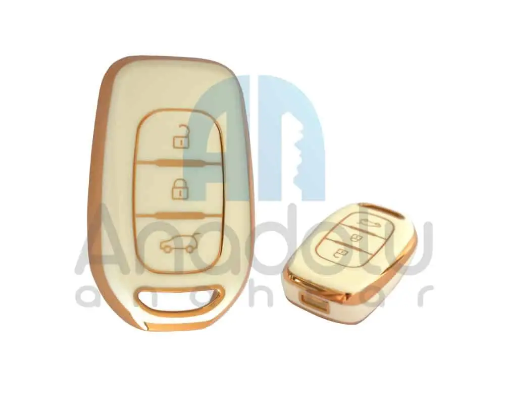 3526-W | Renault Kumanda Silikon Kılıfı 3 Buton