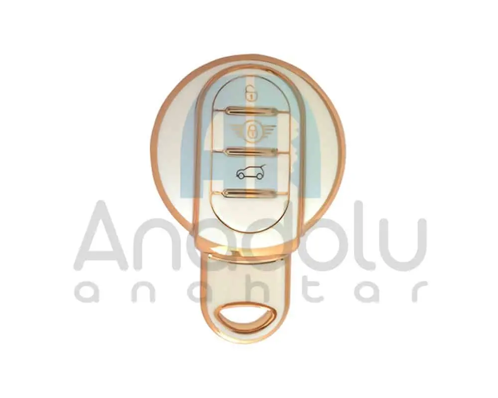 3613-W | Mini Cooper Silikon Kılıfı 3 Buton