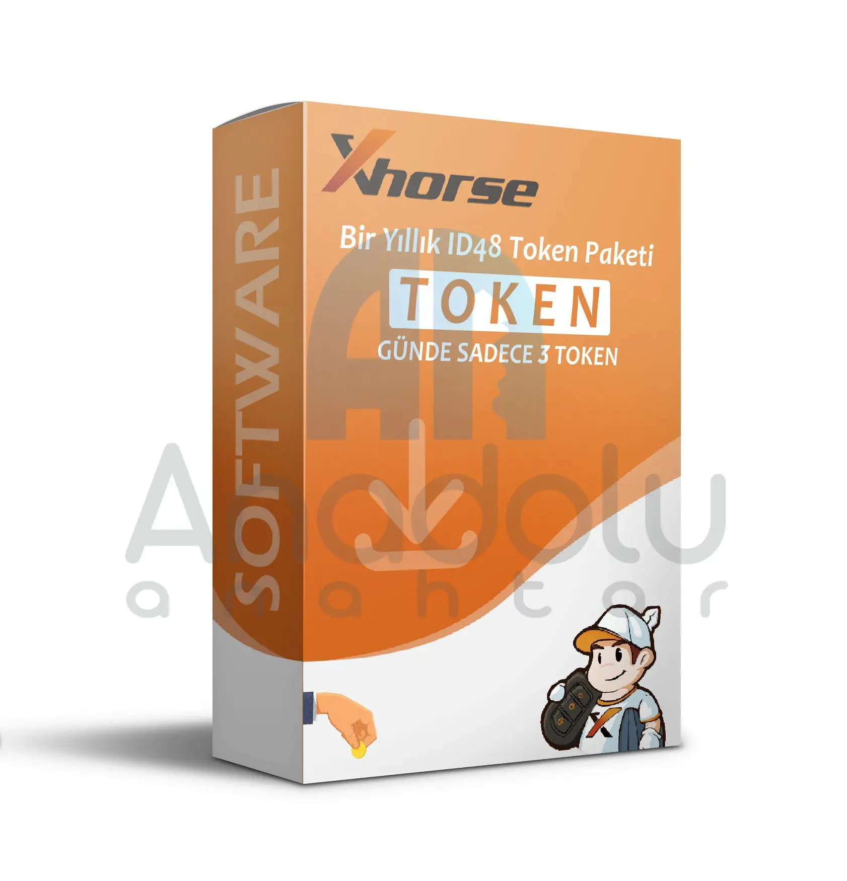 8208 | Xhorse Bir Yıllık ID48 Token Paketi (Günde 3 Tokens) Mini Key Tool için Key Tool Max Key Tool Max Pro ve Key Tool Plus