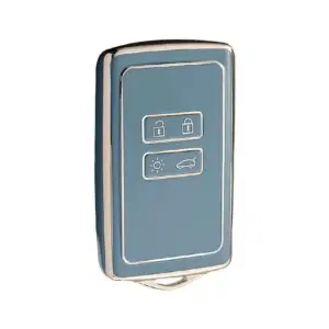 3510-G | Renault Kart Kumanda Nano Silikon Kılıfı 4 Buton Gri