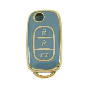 3541-G | Renault Sustalı Kumanda Nano Silikon Kılıfı 3 Buton Gri