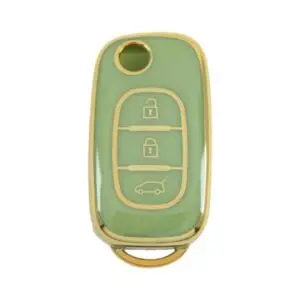 3541-Y | Renault Sustalı Kumanda Nano Silikon Kılıfı 3 Buton Yeşil