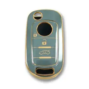 3811-G | Fiat Egea Sustalı Nano Silikon Kılıfı 3 Buton Gri