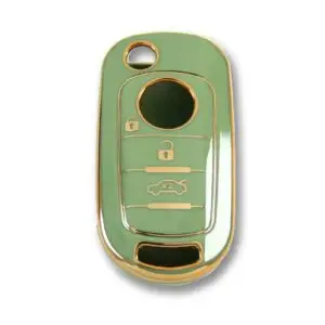 3811-Y | Fiat Egea Sustalı Nano Silikon Kılıfı 3 Buton Yeşil