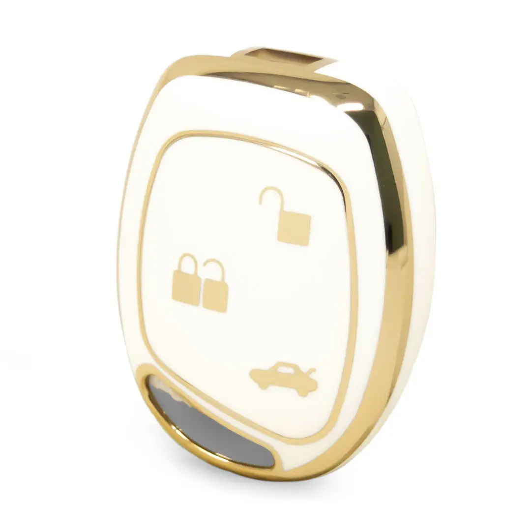 4116-W | Ford Silikon Kılıfı 3 Buton Beyaz