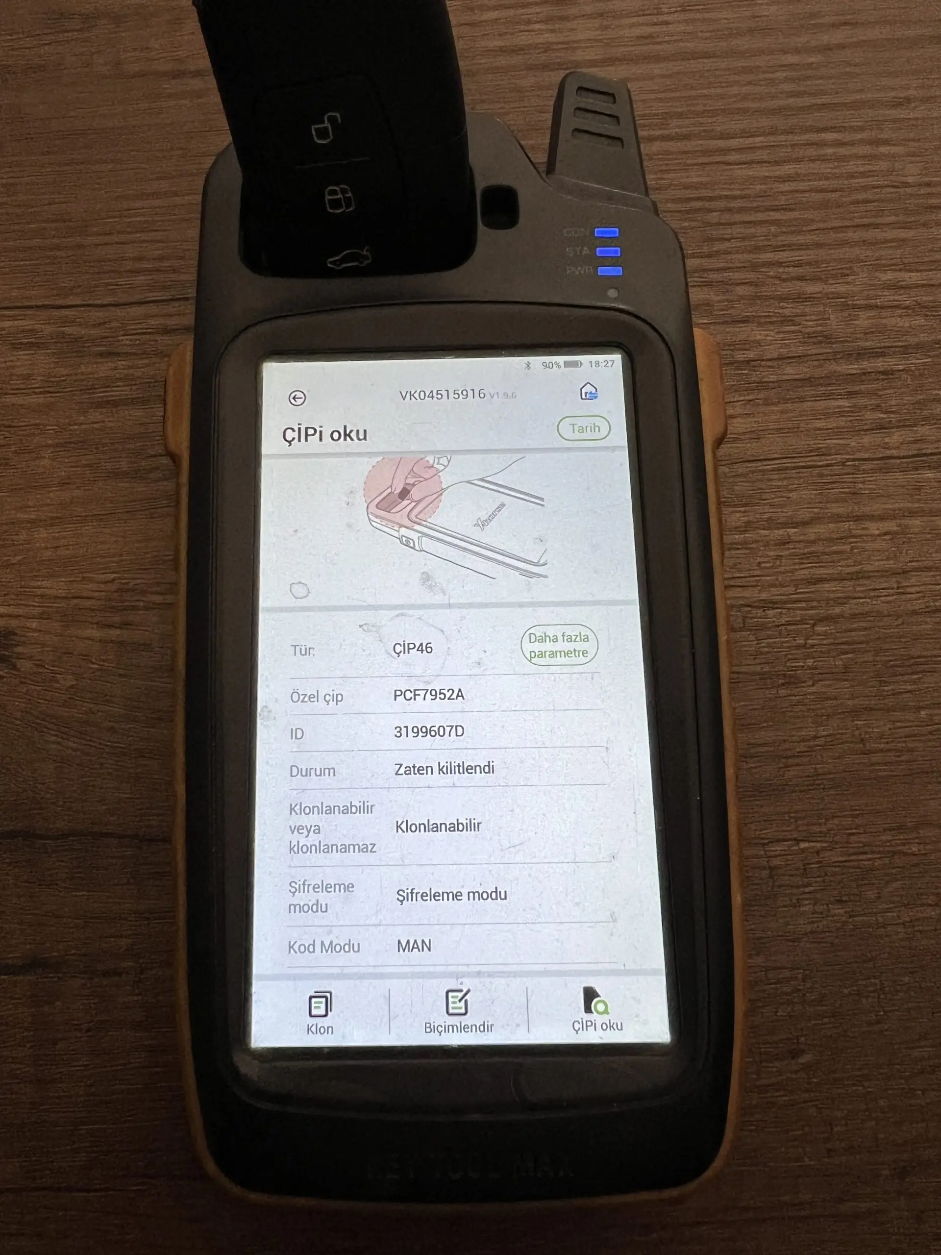 4133 | Ford Kuga-Mondeo keyless kumanda 3 button 433MHz 2 4133 scaled