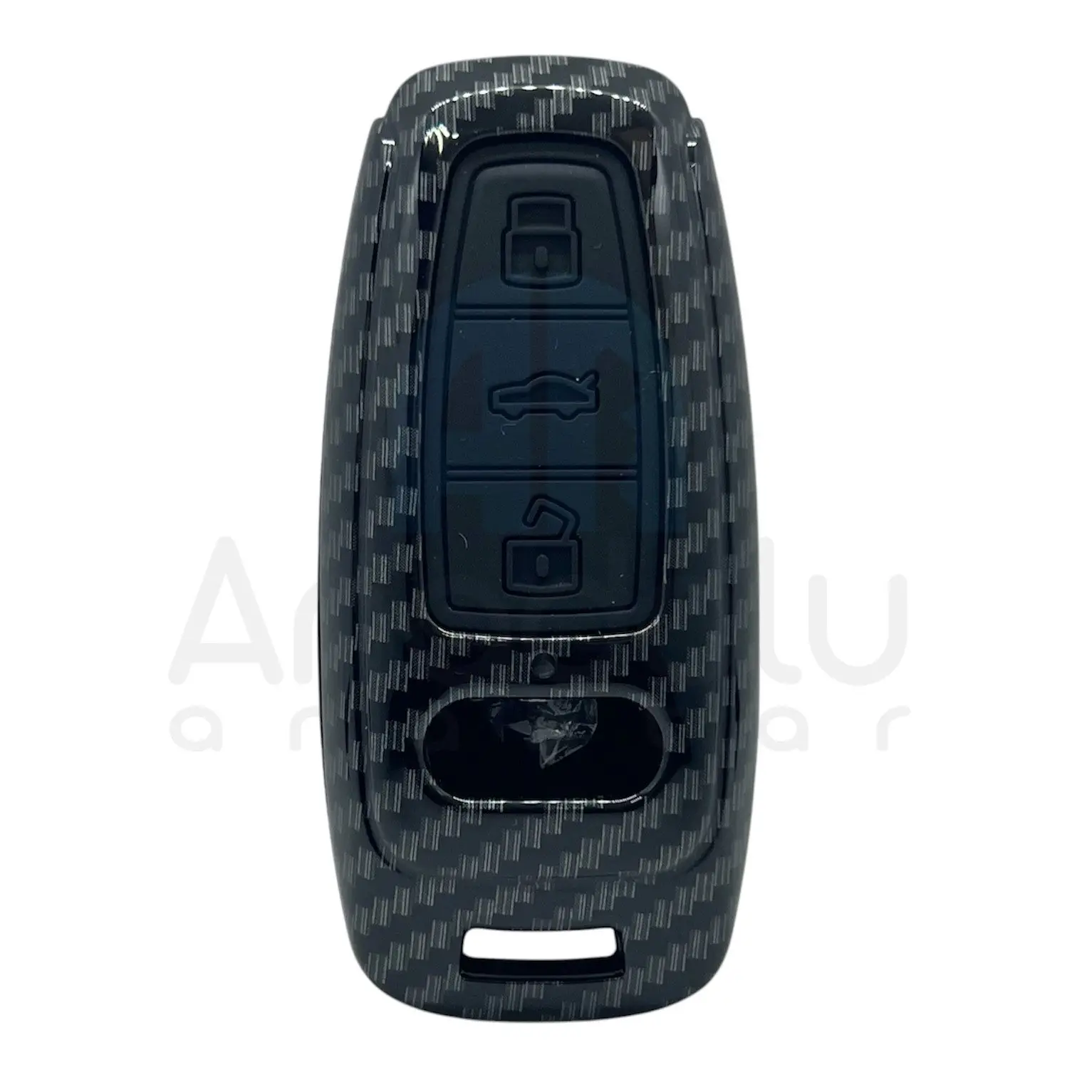 2932KARBON | Audi Smart Yeni Kasa 3 Buton Karbon Fiber Kılıfı