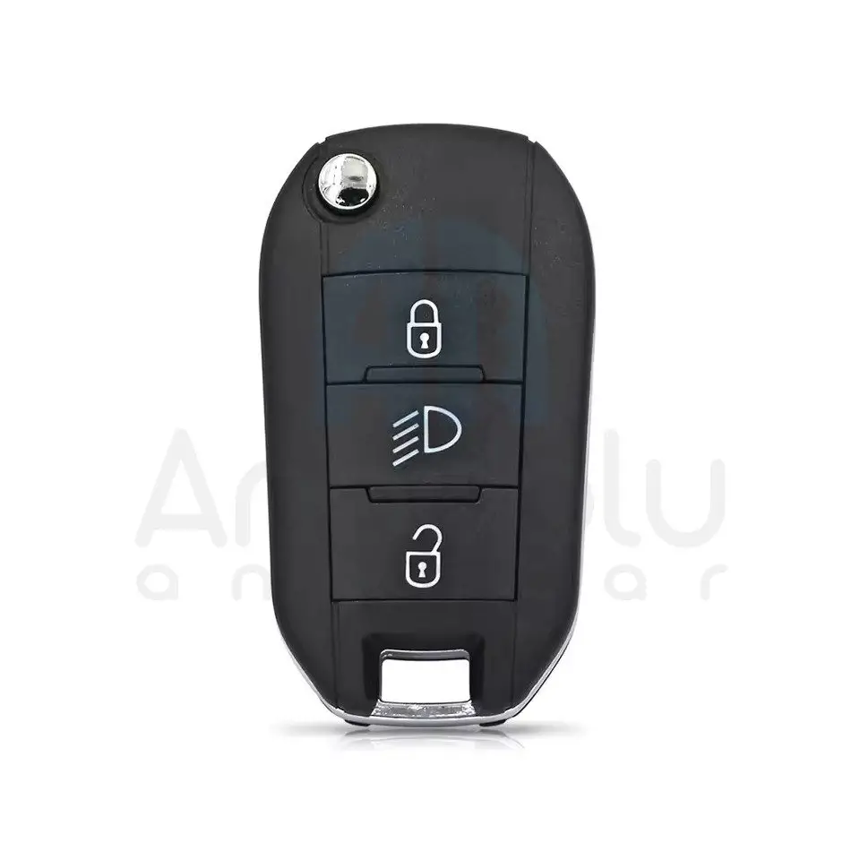 Peugeot Sustalı Kumanda 3 buton Far tüşü 433MHz FSK AES 4A ÇİP