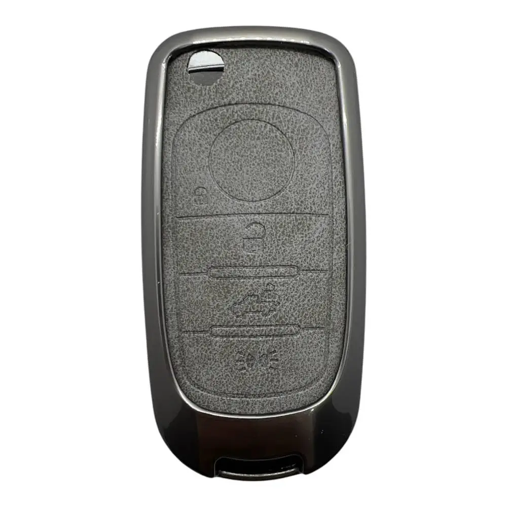 3811Vip G | Fiat Egea Sustalı Metal Kılıfı 3 Buton Gri