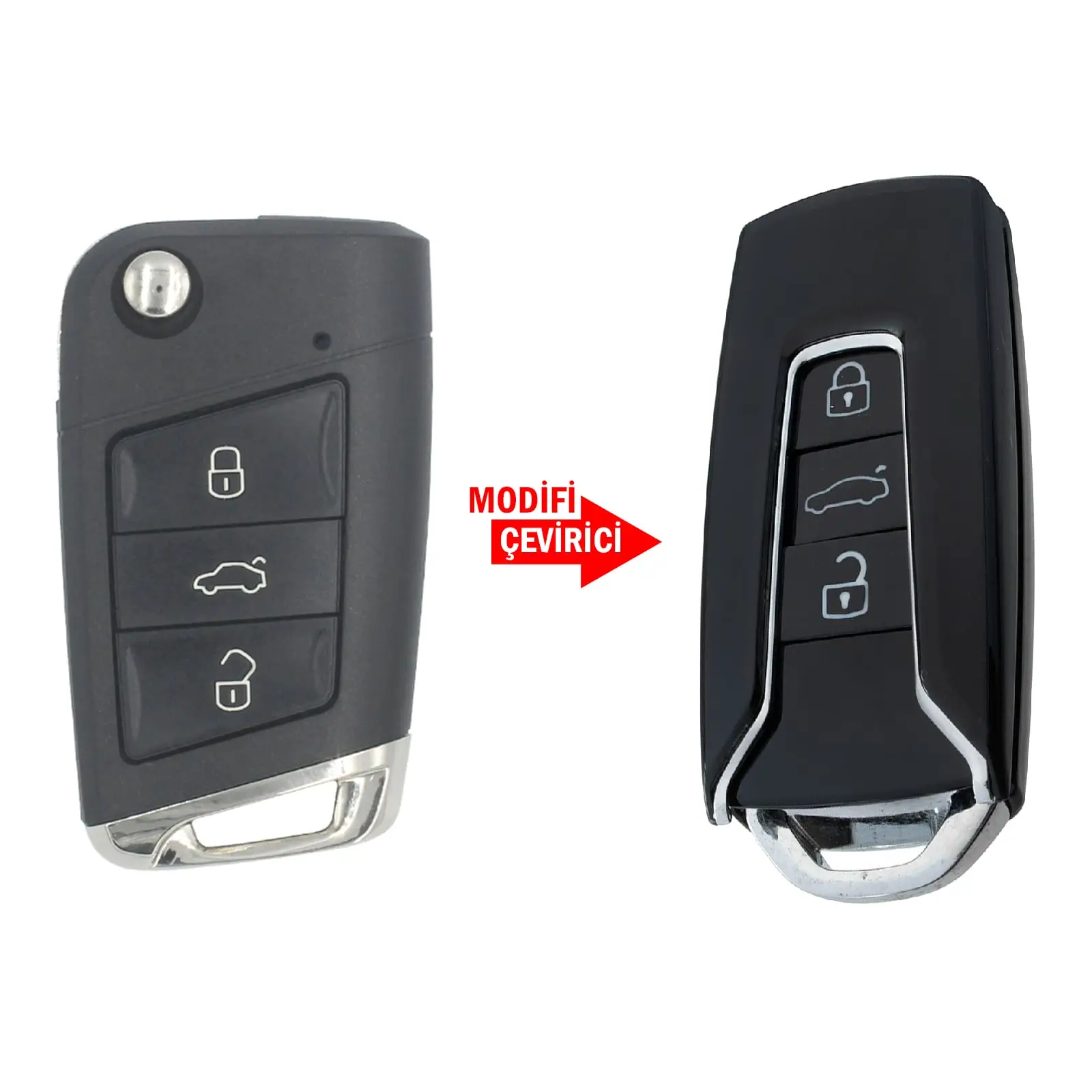 2853 | VW MQB 3 Buton Çevirici Kumanda Kabı