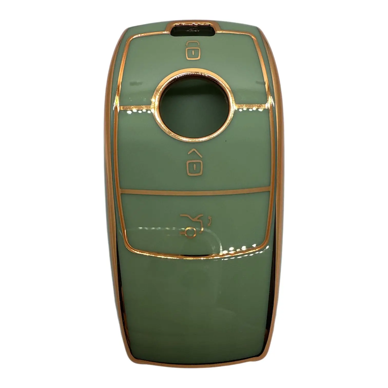 2611-Y | Mercedes Benz E Class Nano Silikon Kılıfı 3 Buton Yeşil