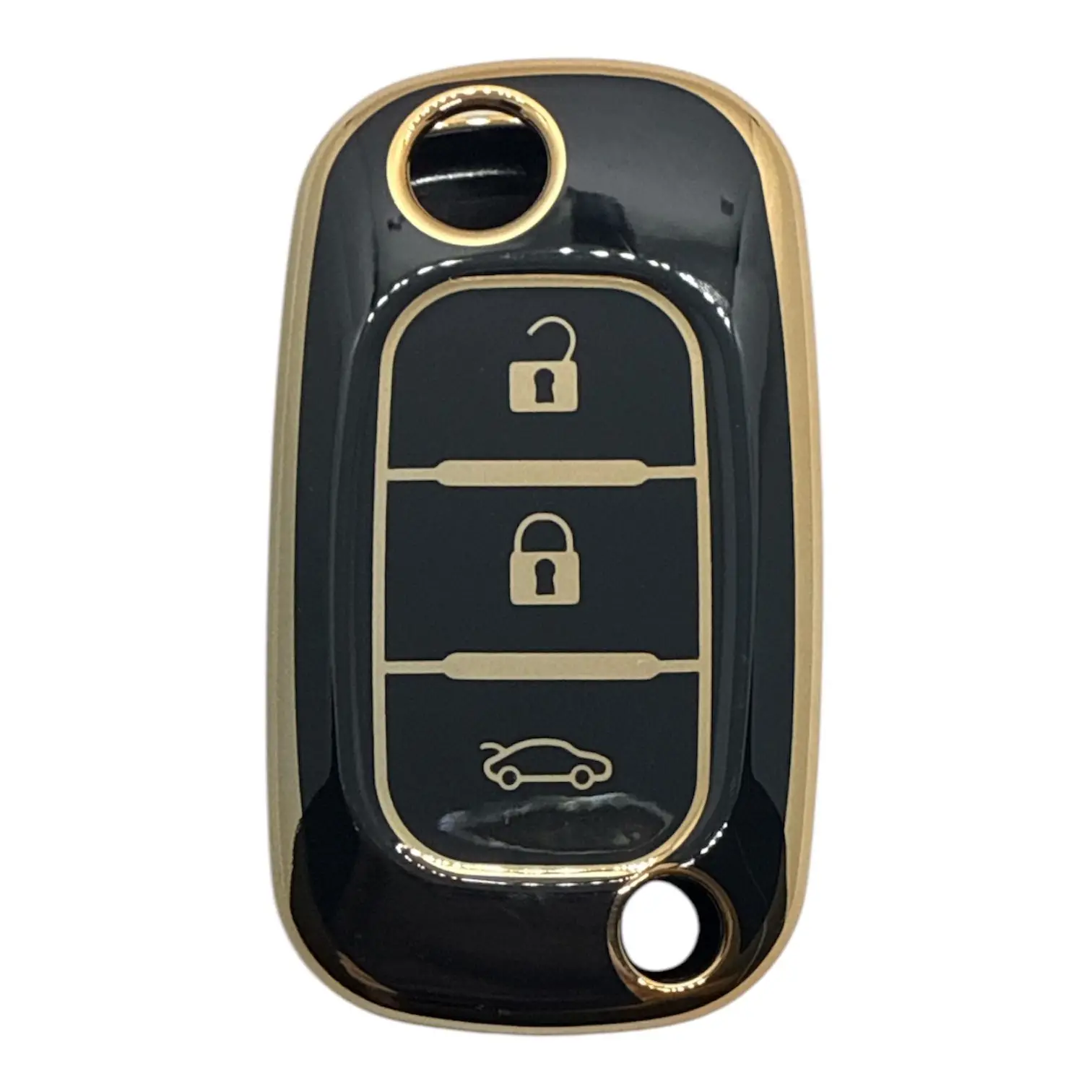 3541-B | Renault Sustalı Kumanda Nano Silikon Kılıfı Siyah