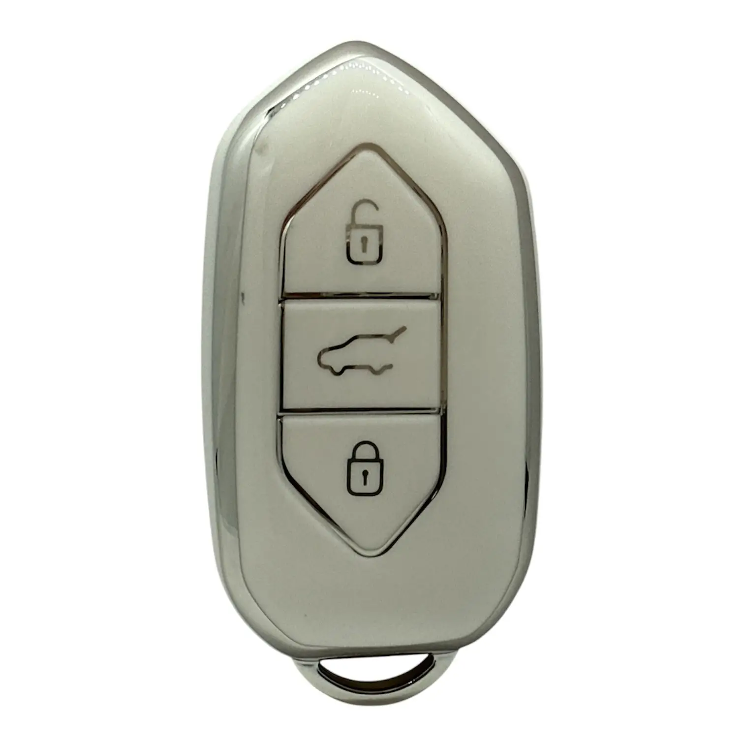 Togg Smart Kumanda Nano Silikon Kılıfı Beyaz-Gümüş